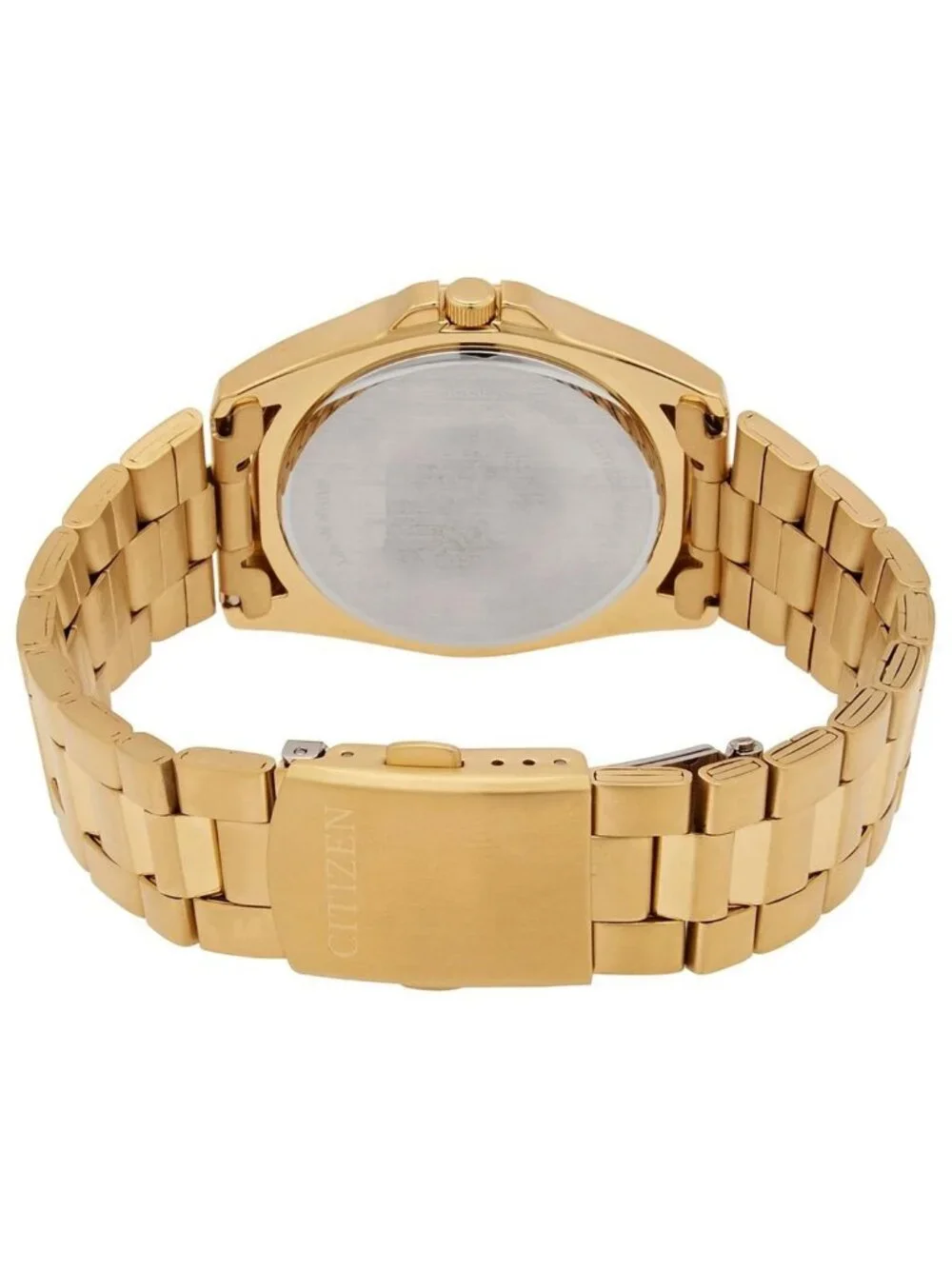 NWT Citizen Quartz Black Dial Yellow Gold-tone Men's Watch